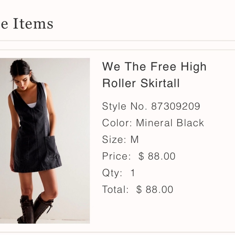 We The Free People 100% Cotton High Roller Skirtall Denim Mineral Black M